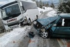 Çameli’de kar kazası