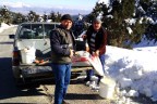 Yaban hayvanları için 3 ton yem bırakıldı