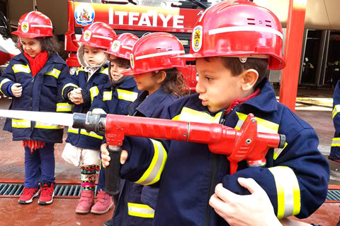 Yüksekçıta’nın minikleri itfaiyeci oldu