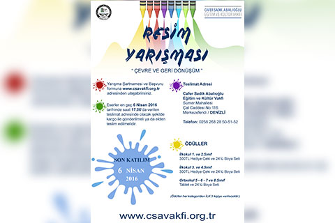 CSA Vakfı’ndan resim yarışması