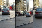 Sürücü cami avlusunu yola çevirdi