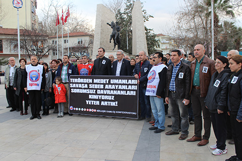 Eğitimcilerden teröre lanet