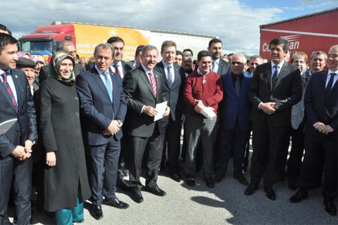 Yardım TIR’ları yola çıktı