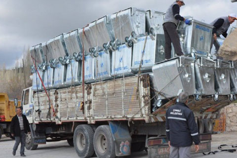 Çameli’ye 100 çöp konteynırı