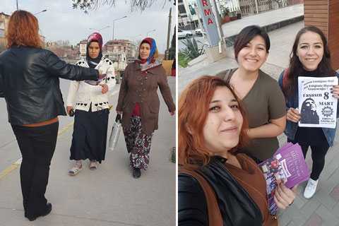 EMEP’liler tekstil işçisi kadınlarla buluştu