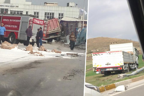 Kamyon ile kamyonet çarıştı: 1’i ağır 2 yaralı