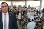106 bisiklet için öğrencilere slogan attırıldı