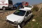 Otomobil şarampole yuvarlandı: 1 yaralı