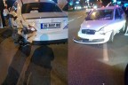 Park halindeki otomobile çarptı