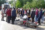 Motosiklet sürücüsü ucuz atlattı