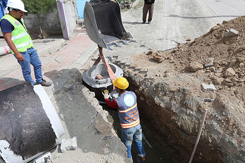 Çardak-Beylerli’de alt yapı çalışması