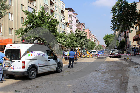 Karaman Mahallesi’nde doğal gaz borusu patladı
