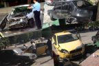 Ulus Caddesi’nde 3 araç birbirine girdi