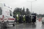 Akhan ve Hacıeyüplü’de ıslak yol kazaları