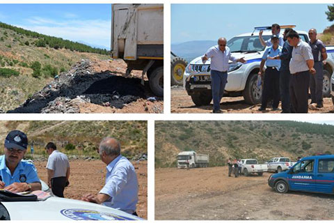 Çivril’de çevre katliamına suçüstü