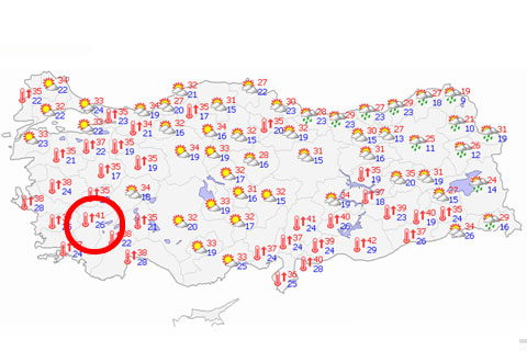 Denizli en sıcak ikinci kent