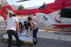 Kazazede hava ambulansı ile Denizli’ye getirildi