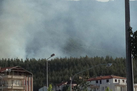 Bağbaşı Kent Ormanı’nda yangın