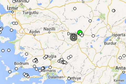 Denizli 5 kez sallandı