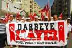 Şoförlerden darbeye hayır yürüyüşü