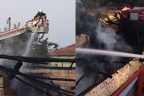Marangoz atölyesi alevlere teslim oldu