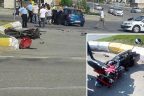 Üçler’de motosiklet ile otomobil çarpıştı