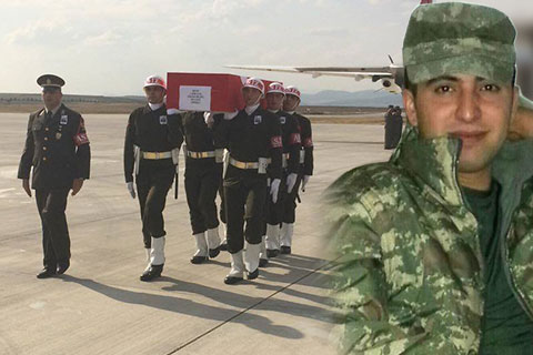 Şehidin cenazesi geldi