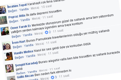 Denizli depremlerle sarsıldı, sosyal medyaya mesaj yağdı