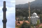 Fırtına minarenin alemini uçurdu