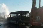 Cankurtaran’da minibüs yandı