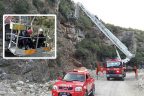 Keçileri itfaiye kurtardı