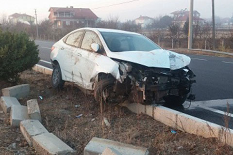 Bu otomobilden yarala almadan çıktı