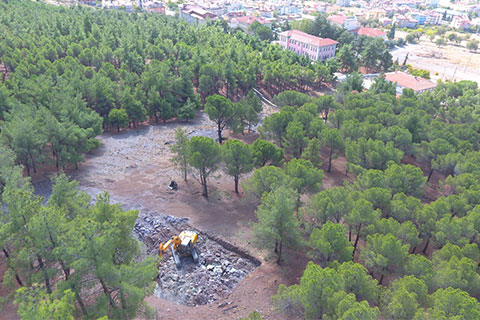 Tavas Kent Ormanı çalışması sürüyor