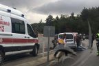 Şahin Tepesi’nde kaza: Yaralılar yola savruldu