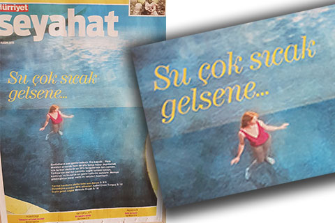 Hürriyet, Pamukkale ve Karahayıt’a tam sayfa ayırdı