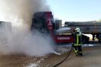 Park halindeki TIR’da yangın