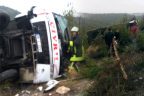 Denizli-Çivril midibüsü devrildi, çok sayıda yaralı var