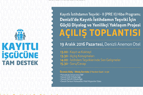 İstihdamın duayenleri Denizli’ye geliyor