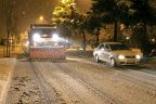 Ekiplerin gece boyunca kar çalışması