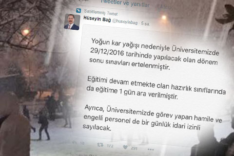 PAÜ’de sınavlar iptal, eğitime ara verildi