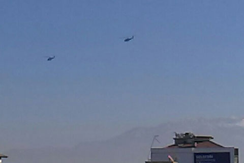 Heyecanlandıran helikopter hareketliliği