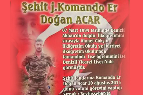 Beytüşşebaplılar Denizlili şehidi unutmuyor