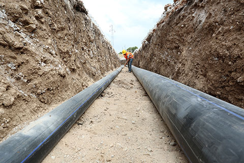 5 mahalleye 27 kilometre su hattı