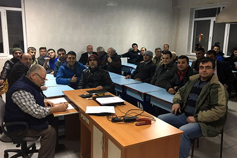 Çamelili kaloriferciler eğitimde