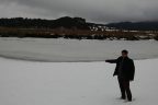 Süleymanlı Gölü buz tuttu