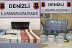 Jandarmadan kaçak içki ve sigara operasyonu
