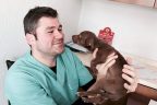 Otomobilin çarptığı köpek öldü, veteriner gözyaşı döktü