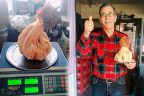1 kilo 200 gram ağırlığında kuzu göbeği mantarı buldu