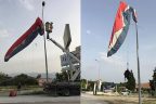 Yamaç paraşütü pilotu direğe takıldı