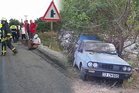 Kazayı yara almadan atlattı, şoka girdi